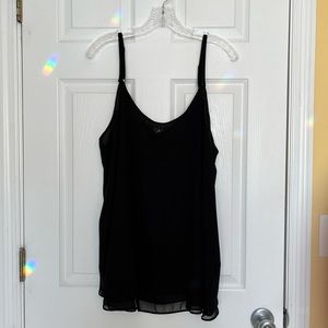 Worthington black double-layer cami/tank 2X